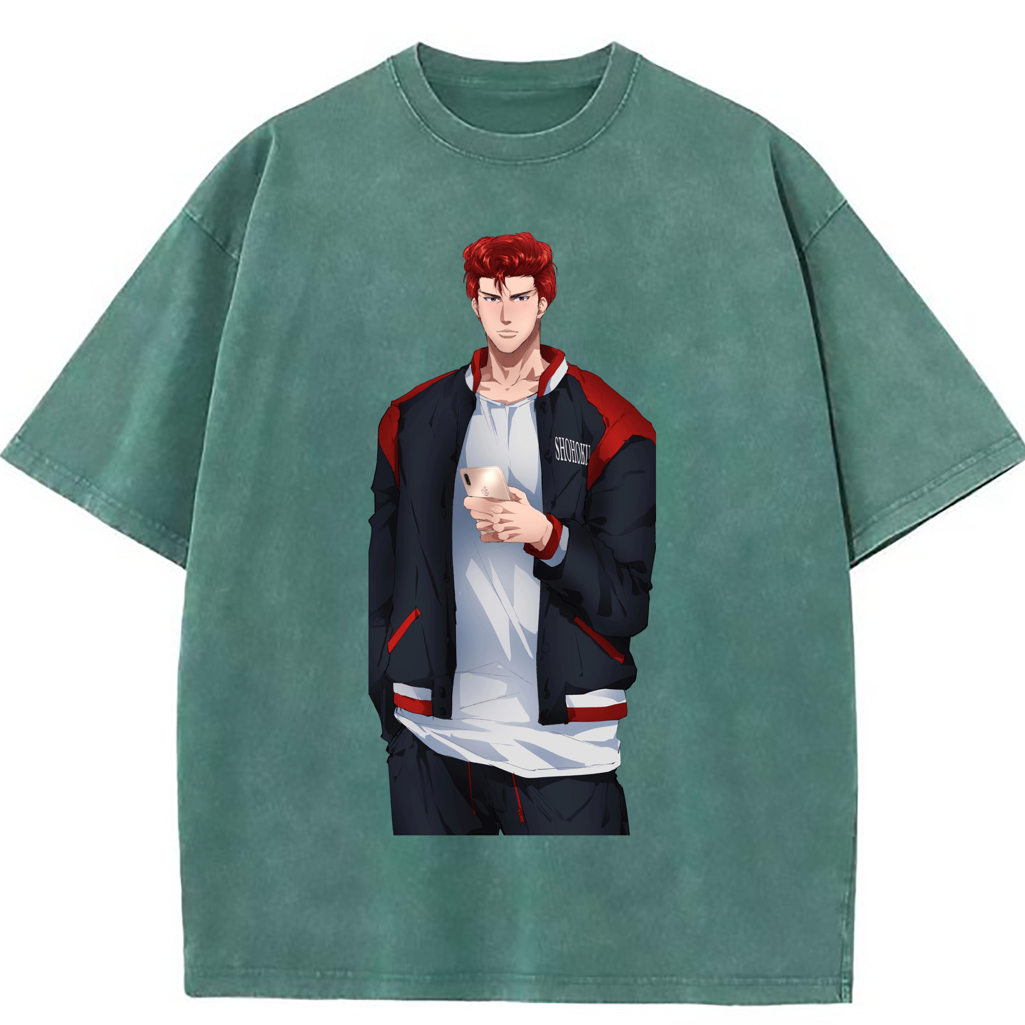 （画像用） SLAM DUNK／スラムダンク 綿100% ヴィンテージ風 半袖Tシャツ（フロントプリント）
